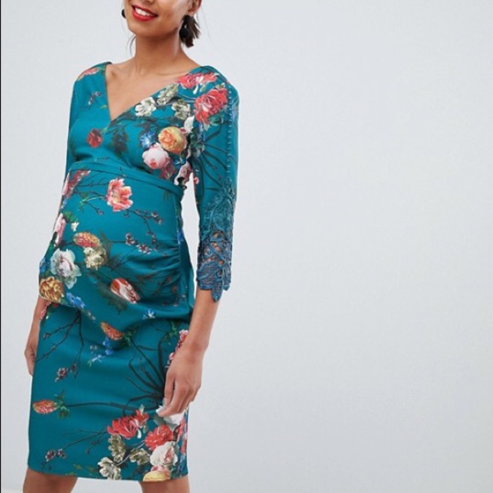ASOS Little Mistress Floral Maternity Dress